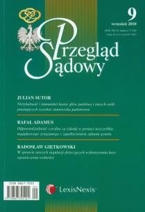 Opakowanie Przegląd Sądowy 9/2010