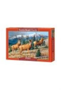 Okładka książki Puzzle 1500 Jelenie na polanie CASTOR
