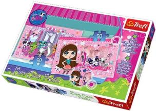 Okładka książki Puzzle 2x50 Lumi Color. Zwierzaki Pet Shop