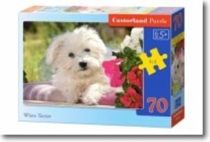 Okładka książki Puzzle 70 - Biały Terrier CASTOR