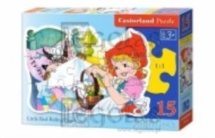 Okładka książki Puzzle konturowe 15 - Czerwony Kapturek CASTOR