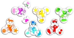 Opakowanie Puzzle trójki - Kolory