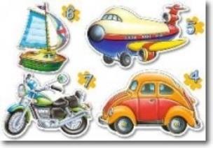 Okładka książki Puzzle x 4 - Transport Vehicles CASTOR