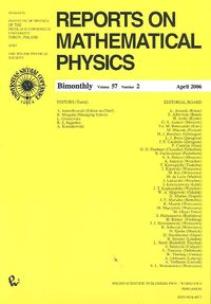 Opakowanie Reports on Mathematical Physics 57/2