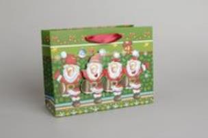 Okładka książki Torebka Świąteczna 3D Pozioma Mała - mix wzorów