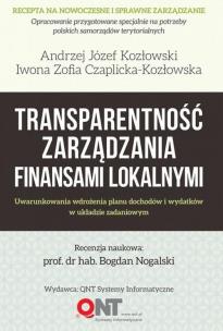 Okładka książki Transparentność zarządzania finansami lokalnymi