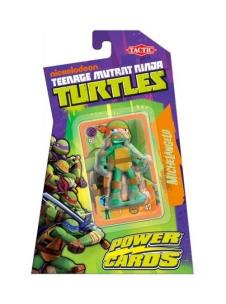Opakowanie Turtles Power Cards gra z figurką. Michelangelo