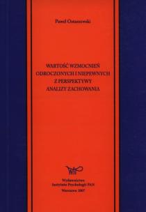 Okładka książki Wartość wzmocnień odroczonych i niepewnych z perspektywy analizy zachowania