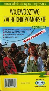 Opakowanie Województwo Zachodniopomorskie mapa administracyjno-turystyczna