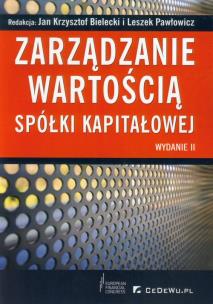 Okładka książki Zarządzanie wartością spółki kapitałowej