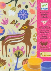 Okładka książki Zestaw artystyczny - Obrazki z piasku Leśny świat