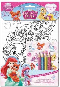Opakowanie Zestaw do kolorowania z kredkami. Palace Pets