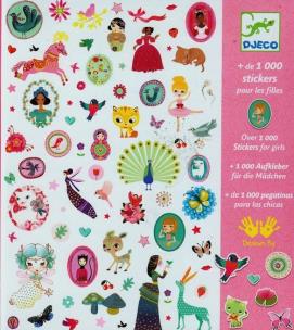 Opakowanie Zestaw naklejek 1000 szt dla dziewczynki