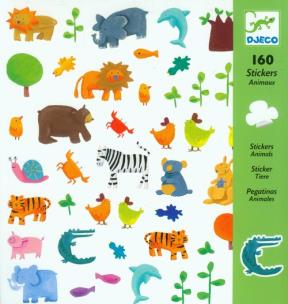 Opakowanie Zestaw naklejek 160 cz. - Zwierzęta safari
