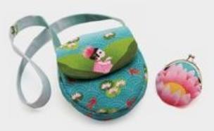 Okładka książki Zestaw torebka z portfelikiem niebiesko-różowa