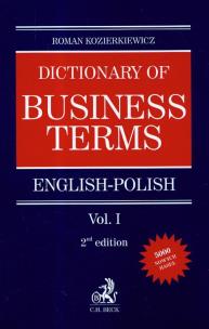 Okładka książki Dictionary of Business terms english-polish vol.1