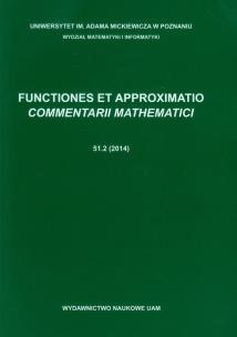 Opakowanie Functiones et Approximatio Commentarii Mathematici 51.2