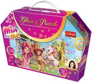 Okładka książki Glam Puzzle - Mia, Yuko i Mo na łące TREFL