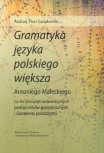 Okładka książki Gramatyka języka polskiego większa Antoniego Małeckiego