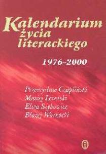 Okładka książki Kalendarium życia literackiego 1976-2000