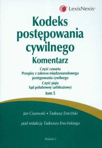 Okładka książki Kodeks postępowania cywilnego komentarz t.5