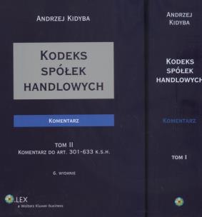 Okładka książki Kodeks spółek handlowych  Komentarz t. 1 - 2