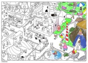 Okładka książki Kolorowanka wielkiego formatu - Park Rozrywki