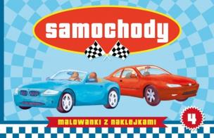 Okładka książki Malowanki z naklejkami - Samochody cz.4