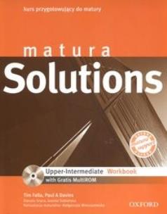 Okładka książki Matura Solutions Upper Intermediate workbook z płytą CD