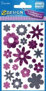 Okładka książki Naklejki kwiaty różowe/fioletowe