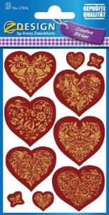 Okładka książki Naklejki papierowe - serca tłoczone