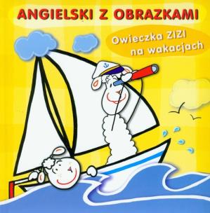 Okładka książki Owieczka Zizi na wakackach Angielski z obrazkami