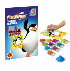 Okładka książki Piaskowe malowanki - Pingwiny z Madagaskaru ALEX