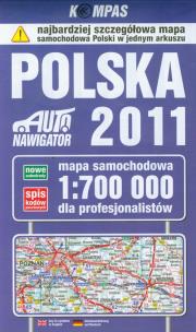 Opakowanie Polska 2011 Mapa samochodowa dla profesjonalistów 1:700 000