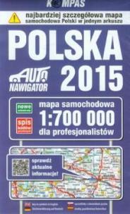 Okładka książki Polska 2015 Mapa samochodowa dla profesjonalistów 1:700 000