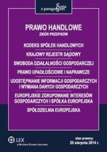 Okładka książki Prawo handlowe Zbiór przepisów