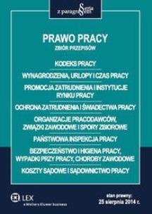Okładka książki Prawo pracy Zbiór przepisów