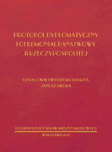 Okładka książki Protokół dyplomatyczny i ceremoniał państwowy II Rzeczypospolitej