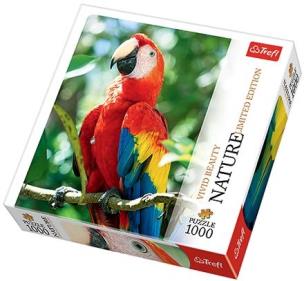Okładka książki Puzzle 1000 Nature... - Ara czerwona TREFL