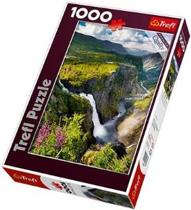 Okładka książki Puzzle 1000 Wodospad Voringsfossen, Norwegia TREFL