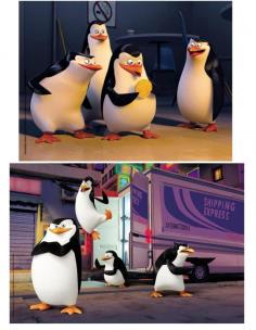 Opakowanie Puzzle 2 w 1. Pingwiny z Madagaskaru. ALEX