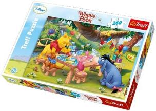 Okładka książki Puzzle 260 Kubuś Puchatek Karciane zabawy TREFL