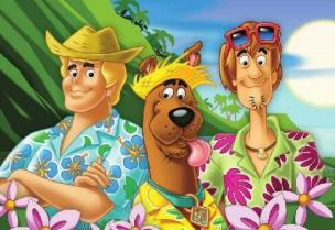 Okładka książki Puzzle 30 Scooby Doo na wakacjach TREFL