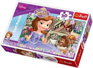 Okładka książki Puzzle 30 Sofia the First Pachnące róże TREFL