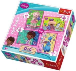 Okładka książki Puzzle 4w1 Klinika dla pluszaków TREFL