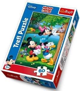Okładka książki Puzzle 60 Myszka Miki Piknik TREFL