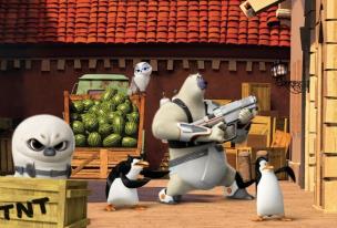 Opakowanie Puzzle 90. Pingwiny z Madagaskaru. ALEX