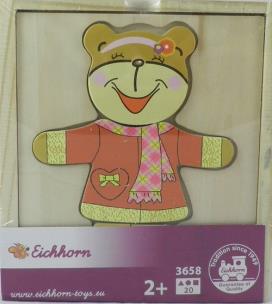 Opakowanie Puzzle miś w pudełku dziewczynka