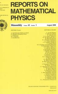 Opakowanie Reports on Mathematical Physics 62/1 2008 Kraj