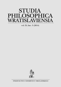Opakowanie Studia philosophica wratislaviensia 3/2014